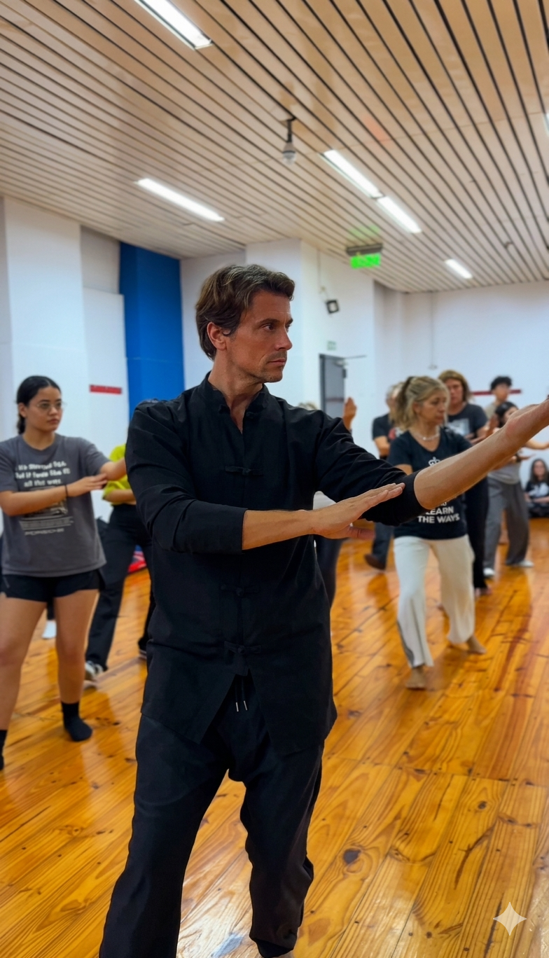 Maestro Román con alumnos — Baguazhang